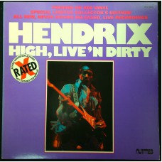 JIMI HENDRIX High, Live'n Dirty (Nutmeg NUT 1001) USA 1978 limited Red Translucent coloured vinyl LP
